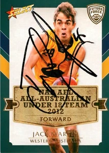 Signed 2012 Gold Coast Suns AFL Future Force Rookie Card - Jack Martin - Bild 1 von 3