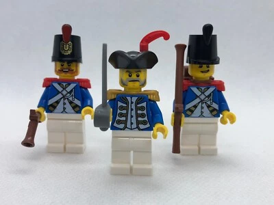 3 X Nuevas LEGO Imperial Abrigo Azul Soldado Minifiguras Figuras Pirata L289 Foto 1 de 2