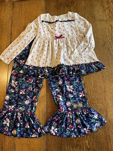 Matilda Jane Ruffle Pajamas Set Moments With You Sleeping Angel PJs 12 Loose - Picture 1 of 7