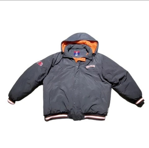 Vintage 1990s Cleveland Browns XL Hooded Jacket Reebok Gridiron Coat Cover