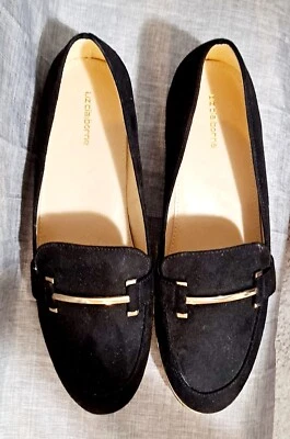 💗 Liz Claiborne новый без коробки размер-8,5 черная замша мокасины туфли - Изображение 1 из 4