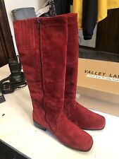 New Red Suade Adjustable Boots Valley Lane 8 - New 8w.