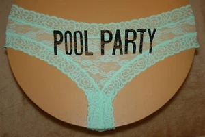 Green Victoria's Secret Extra Low Rise Cheekster Floral Lace, Pool Party S - Picture 1 of 2