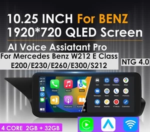 10.25" Carplay touchscreen Für Mercedes benz E Klasse W212 NTG4.0 Autoradio GPS - Bild 1 von 24