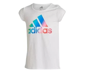 Adidas Short Sleeve Side Vent Girls Active Shirts & Tees - Picture 1 of 2