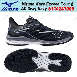 Mizuno Wave Exceed Tour 6 AC gris azul marino 61GA247005 talla para hombre - Imagen 1 de 8
