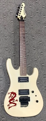 Rare ARIA PRO II 2 RS ROAD WARRIOR Electric Guitar Made in Japan Bone White - Image 1 of 4