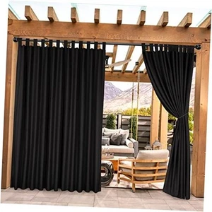 Waterproof Outdoor Curtains for Patio Porch Pergola Cabana, Weatherproof Wide - Picture 1 of 8