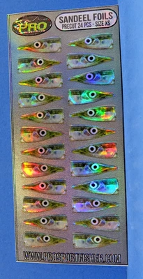 Pro SANDEEL Foils XS silver 24 Stück PRO Sportfisher Sandaal Folien 24 Stück XS - Bild 1 von 4