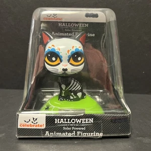 Solar Powered Dancing Toy New - LARGE Halloween DAY OF DEAD - Cat - Picture 1 of 1
