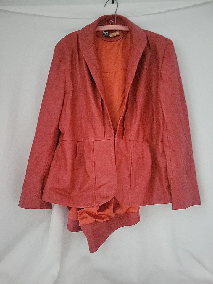 Vintage Red Leather Factory Extreme Womens 2x Jacket - Image 1 of 4
