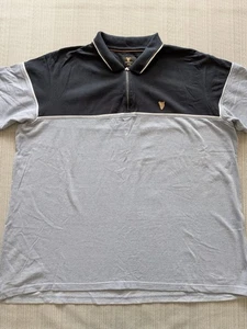 Guinness Quarter Zip Polo Shirt Embroidered Logo Short Sleeve Men's Size 3XL - Picture 1 of 5