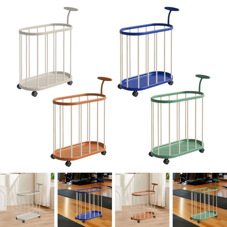 Yoga Pad Storage Rack Foam Roller Equipment Organizer Laundry Basket with Wheels - Image 1 of 1