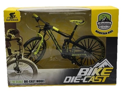 1:10 Scale Die Cast Bike Mountain Matel Bike Simulation Series Black Green Toy - Image 1 of 4