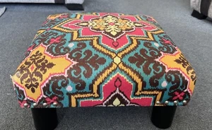 Jennifer Taylor CA Mandala pattern Foot Stool. VGC 39x39x20 Cm - Picture 1 of 14