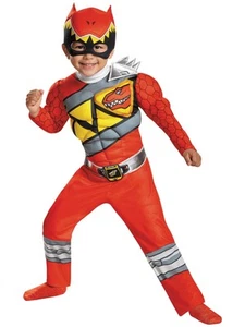 Red Ranger Deluxe Muscle Power Rangers Superhero Toddler Boys Costume 3T-4T - Picture 1 of 1