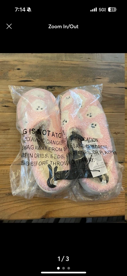 Zapatillas Fantasma Rosa y Blanco Halloween Difíciles de Encontrar Foto 1 de 1