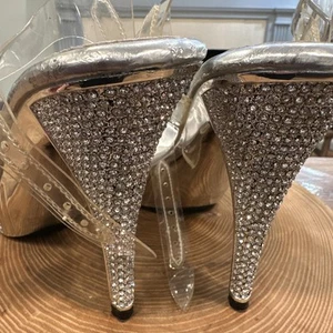 Durchsichtige glitzernde Spiegel, Stiletto Sandalen sexy! �� - Bild 1 von 11