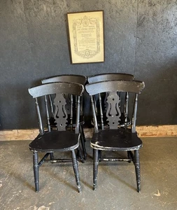 Farmhouse Pine Chairs Country Kitchen Painted Chairs X 4 - Picture 1 of 5