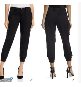 Alice + Olivia schwarze Isaac Cropped Cargohose Größe 32 /33 lesen - Bild 1 von 12