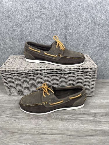 Scarpe da barca Timberland 2 occhielli donna UK 8 nabuk deck scarpa indossate una volta come nuove!