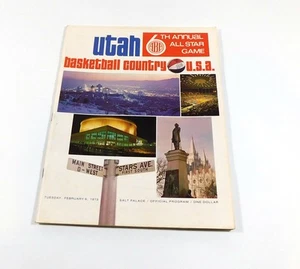 1972-73 ABA Basketball All-Star Game Program Utah Stars - Bild 1 von 2