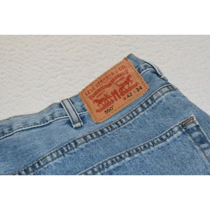 Levis 550 Jeans Mens Size 42 x 34 Relaxed Fit Blue Cotton Denim - Picture 1 of 6