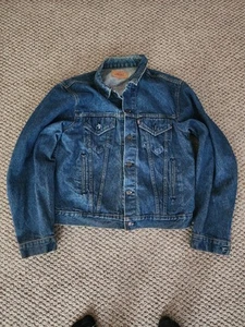 Vintage Levi’s Denim Trucker Jean Jacket Size 48L 80s 71506-0216 USA - Picture 1 of 6