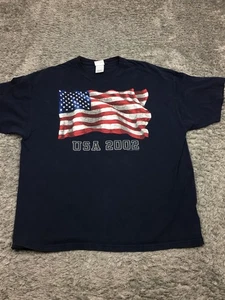 Sonoma USA 2002 Hemd Herren Größe XL dunkelblau amerikanische Flagge Baumwolle - Bild 1 von 14