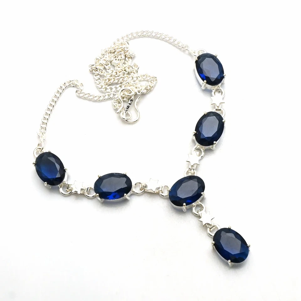 Tanzanite Gemstone Ethnic Handmade Necklace Jewelry For Women 25 Gms AN 12009 - Image 1 of 1