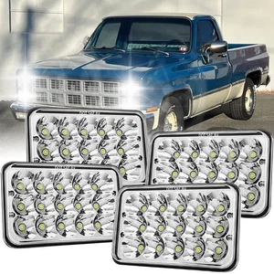 4pcs 4X6" LED Headlights HI-LO BEAM For Buick Regal 1982-1987 Riviera 1975-1985 - Picture 1 of 8
