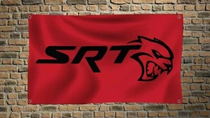Dodge SRT Flag 3x5 FT Hellcat Garage Street Racing Man Cave Wall Decor Banner - Picture 1 of 2