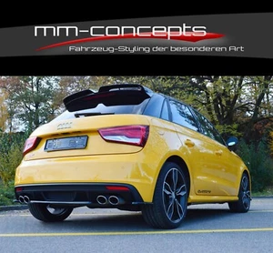 Cup Diffusor Ansatz SCHWARZ für Audi S1 A1 S-Line 8X Heckansatz Heckschürze ABE - Bild 1 von 6