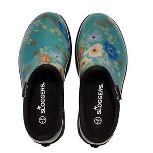 Zapatos de lluvia y jardín Sloggers para mujer talla 6 "Floral Fun Turquesa" - Imagen 1 de 7