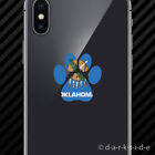(2x) Oklahoma State Shaped Paw Print Cell Phone Sticker Mobile Dog Cat Pet Puppy