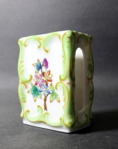 Seltener Herend VICTORIA, Streichholzschachtel-Halter, Porzellan, 6,3 x 5 x 3 cm - Picture 1 of 12