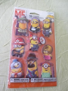 MINiON Vintage Despicable Me 2x9=18 PUFFY STICKER Halloween Verkleidung Deko - Bild 1 von 8