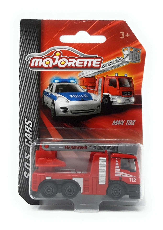 Majorette German Model Car metal DieCast SOS Cars MAN TGS Fire Engine truck 1/87 - Image 1 of 1