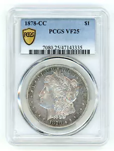 PCGS 1878 CC Morgan Silver Dollar VF25 - Picture 1 of 2