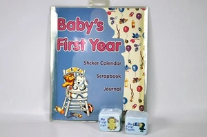 Primer SET DE REGALO DE RECUERDO DEL BEBÉ Libro de primer año Caja de rizos Caja de primeros dientes - Imagen 1 de 5