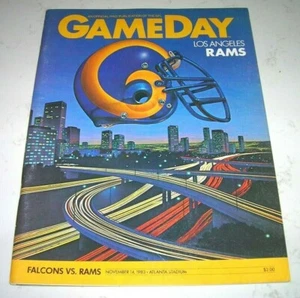 1983 LOS ANGELES RAMS vs ATLANTA FALCONS NFL PROGRAM 41+ yrs old EXCELLENT - Picture 1 of 8