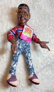 Muñeca Urkle con etiqueta de peluche 1991 vintage Nanco Steve Urkle Family Matters - Imagen 1 de 7