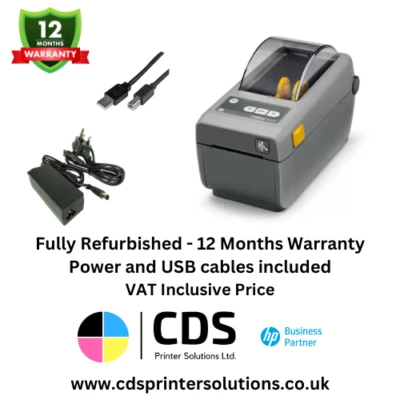 Zebra ZD410 2" USB / USB Host Direct Thermal Label Printer - 12 months Warranty - Image 1 of 4