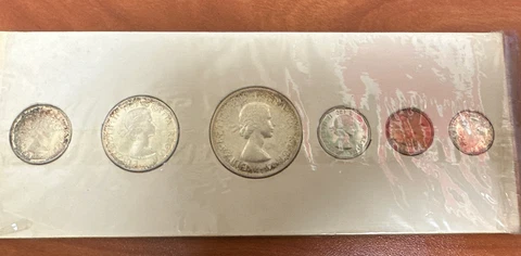 1956 CANADA PROOF LIKE SET IN ORIGINAL CARDBOARD HOLDER & Cellophane Cover