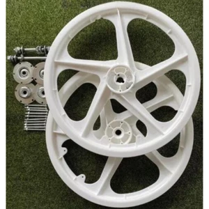BMX Fahrrad 20" PVC Sportfelge WEISS Radsatz Nabe Set Kostenloses Geschenk & Expressversand - Bild 1 von 8