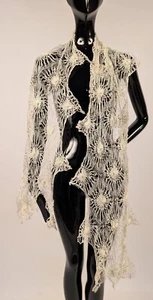 ANTIQUE VICTORIAN 19TH C HAND MADE HAIRPIN LACE RUNNER / STOLE FOR DRESS - Picture 1 of 3