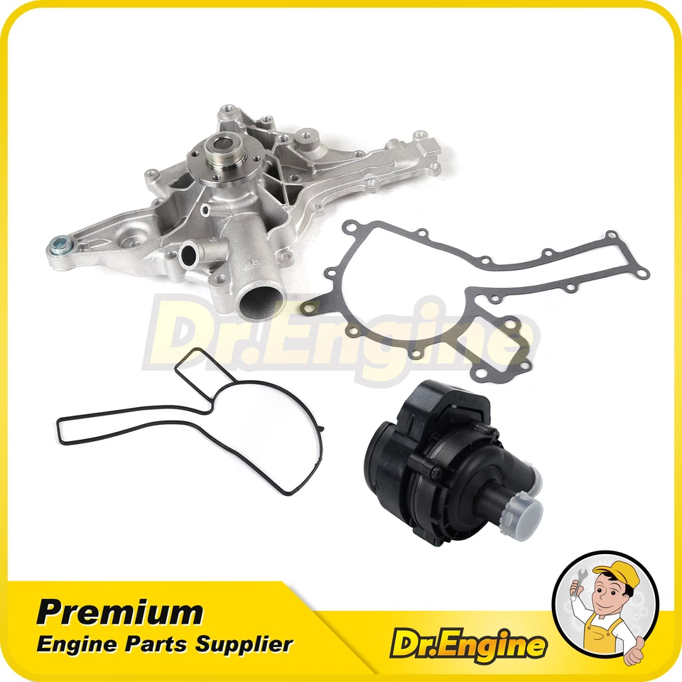 Bomba de agua con bomba de agua auxiliar compatible 03-06 Mercedes-Benz E320 E500 3,2 L 5,0 L Foto 1 de 4