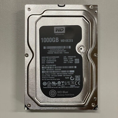 WD Blue 1TB 3.5" SATA HDD 7200 RPM 6Gbps 64MB Cache WD10EZES Apple 655-1830A - Image 1 of 4