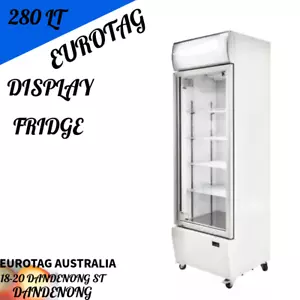 Eurotag 280lt DISPLAY GLASS DOOR FRIDGE BRAND NEW 12 Months Warranty RRP$1050 - Picture 1 of 4