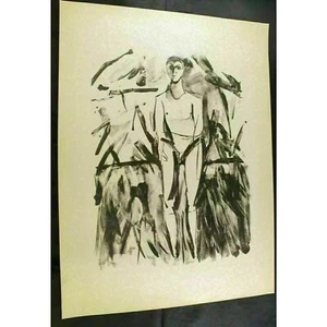 John MacWhinnie amerikanischer Künstler 1980 schwarzweiß Druck auf Acetat 38x28" LE 2/27 - Bild 1 von 10